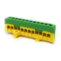   POLLMANN PE 12-F kalapsínre rögzíthető sorkapocstömb 12X16mm2 zöld 2020270