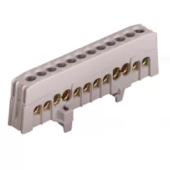   POLLMANN N/PE 12-F kalapsínre rögzíthető sorkapocstömb 12X16mm2 szürke 2020271