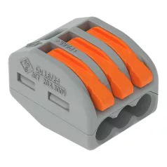   Wago Oldható vezetékösszekötő 32A/400v, 3X0,8-4 mm2  222-413