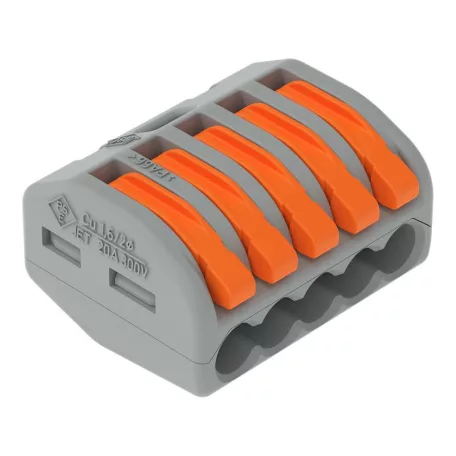 Wago Oldható vezetékösszekötő 32A/400v, 5X0,8-4 mm2  222-415
