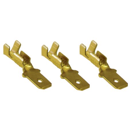 Tracon CSH6 6,3×0,8mm, 1-2,5mm2 Szigeteletlen rátolható csatlakozó hüvely, sárgaréz