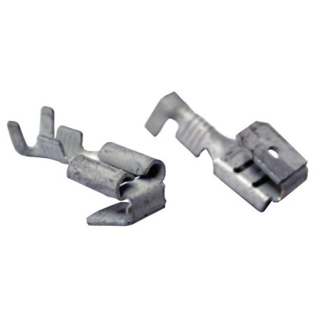 Tracon CSH6-B 6,3×0,8mm, 1-2,5mm2 Szig.tlen rátolható csatl. hüvely, sárgaréz, rögz.csapos