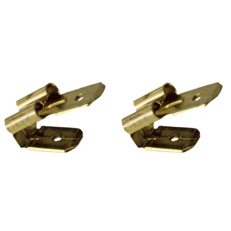 Tracon CSH09B 7,7×0,8mm, 1-2,5mm2, 90° Szig.tlen rátolható csatl. hüvely, ónozott réz, rögz.csapos
