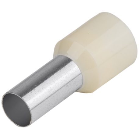 Tracon E121 4mm2, L=25,5mm Szigetelt (PA6.6) érvéghüvely, ónozott elektrolitréz, szürke