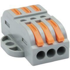   Tracon OVOTT22 0,5-4mm2, 32A, 400VAC 2P Csavar nélküli vezetékösszekötő, toldó, nyitható, átlátszó