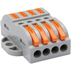   Tracon OVOTT33 0,5-4mm2, 32A, 400VAC 3P Csavar nélküli vezetékösszekötő, toldó, nyitható, átlátszó