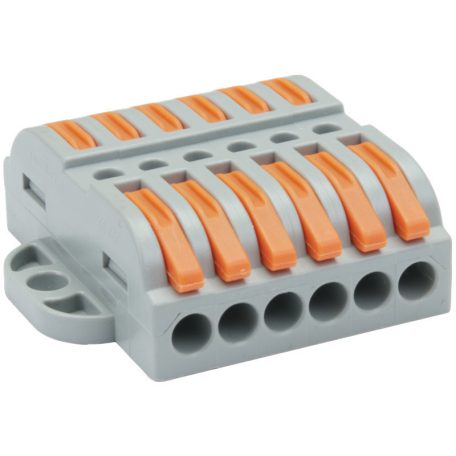 Tracon OVOTT55 0,5-4mm2, 32A, 400VAC 5P Csavar nélküli vezetékösszekötő, toldó, nyitható, átlátszó