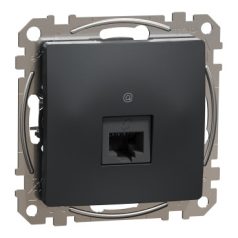 ÚJ SEDNA SDD114451 1xRJ45 Cat5e UTP aljzat, antracit