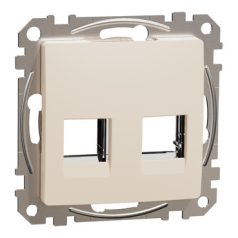   ÚJ SEDNA SDD112442C 2xRJ45 adapter, AMP-Tyco betétekhez, bézs