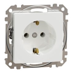   ÚJ SEDNA SDD111025 2P+F csatlakozóaljzat, csavaros bekötés, 16A, fehér
