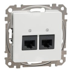 ÚJ SEDNA SDD111452 2xRJ45 Cat5e UTP aljzat, fehér