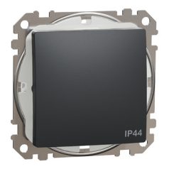   ÚJ SEDNA SDD214106 Váltókapcsoló, rugós bekötés, 10AX, IP44, antracit