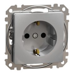   ÚJ SEDNA DIY SDD513021 2P+F csatlakozóaljzat biztonsági zsaluval, csavaros bekötés, 16A, alumínium