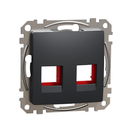 ÚJ SEDNA SDD114441C 2xRJ45 adapter, KRONE, ICS, AMP-Tyco betétekhez, antracit