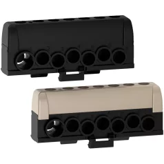   Resi9 - 2 Szigetelt csatlakozó R9H13411P 7 lyuk (1x35+6x16) Fekete és Szürke