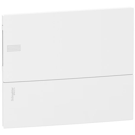 MINI PRAGMA MIP30118 Kiselosztó homloklap, teli ajtó, süllyesztett, 1x18 modul, PEN sín, fehér