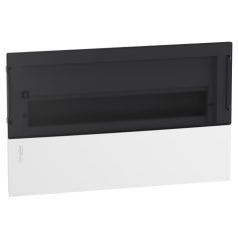   RESI9 MP MIP22118S Mini Pragma Kiselosztó, füstszínű átlátszó ajtó, süllyesztett, 1x18 modul, PEN sín, komplett, fehér