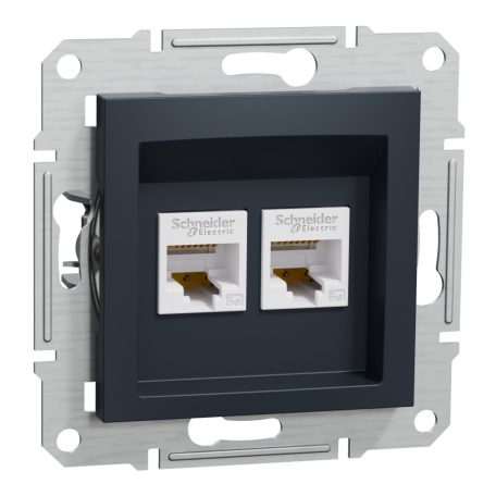 ASFORA EPH4400171 2xRJ45 Cat5e UTP aljzat, antracit