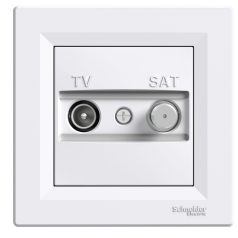 ASFORA EPH3400321 TV/SAT aljzat, átmenő, 8 dB, fehér
