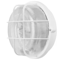 Hajólámpa, kerek, műanyagráccsal 100W, fehér 0590095555