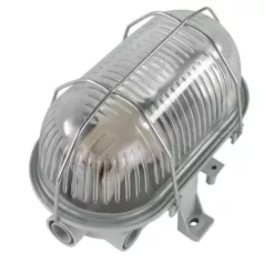   Hajólámpa, ovális, fémrácsos 60W, IP44 szürke 0590120555