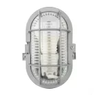 Hajólámpa, ovális, műanyagráccsal 60W, szürke 90047