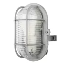 Hajólámpa, ovális, műanyagráccsal 60W, szürke 90047