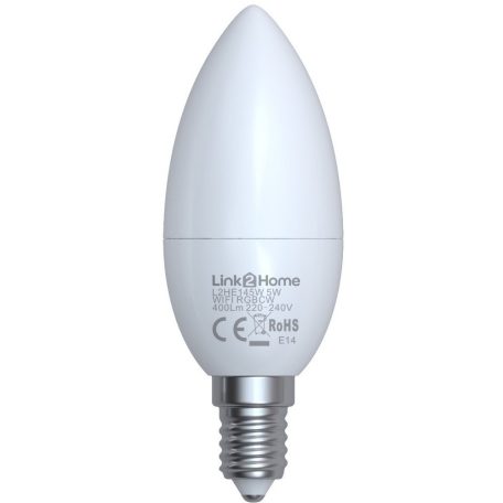 L2H Pro E14 4.5W 345lm okos izzó gyertya 2700-6500K + RGB 8014H