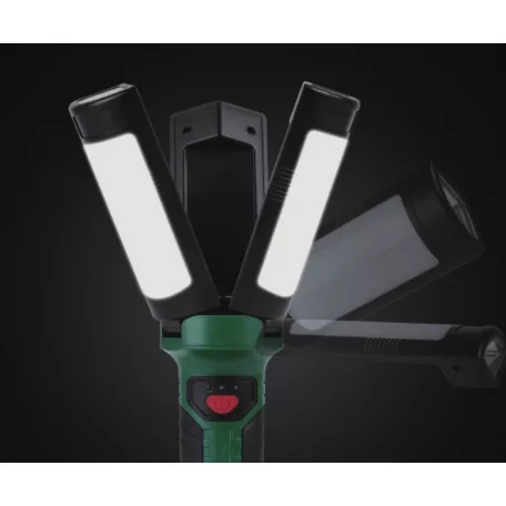 LED tölthető munkalámpa 3.7V VANE 3x3W + 3W többfunkciós 600lm 7500K 47108