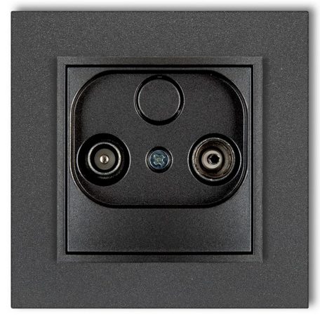 MINI TV aljzat (vég 2dB) kerettel metál grafit 4123H