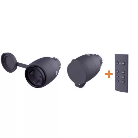 Távirányítós készlet mini 1 távirányító + 2dugalj 30m 2x3680W IP44 4521H