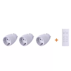   Távirányítós készlet mini 1 távirányító + 3dugalj 30m 3x3680W IP20 4520H