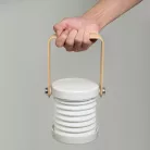 LED design lámpa LANTERN, újratölthető USB RGB 7223H
