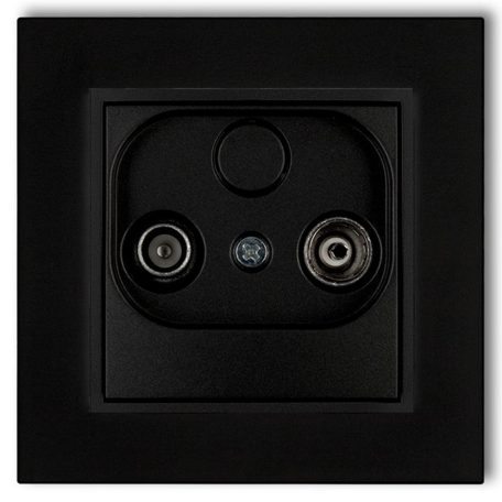 MINI TV aljzat (átmenő 9dB) kerettel matt fekete 4138H
