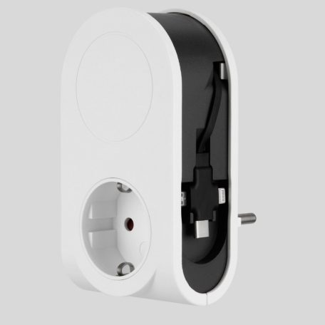 Földelt köztes csatlakozóaljzat, USB aljzattal + töltővel 0020840103
