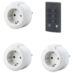   Távirányítós készlet, 1 távirányító + 3 dugalj 25m 3x1150W 4515H