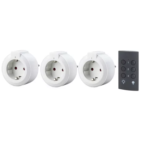 Távirányítós készlet, 1 távirányító + 3 dugalj 25m 3x1150W 4515H