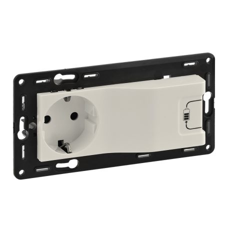 2P+F + USB kombinált csatlakozóaljzat, Valena Life (InMatic) 16A 250V, bézs 753210