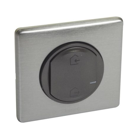 Celiane with Netatmoforgatókönyv kapcsoló (távvezérlő) Home + Control alkalmazásban beállított érkezés / távozás forgatókönyvek indítására; díszítőkerettel, elemmel és kétoldalú ragasztóval szállítva grafitszürke 064874