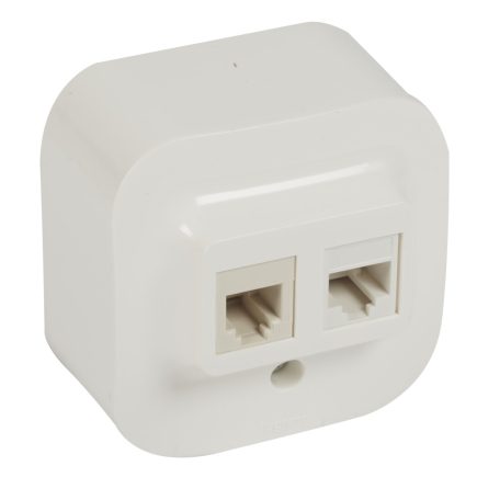 Forix IP20 fk 1xRJ45 Cat5e UTP informatikai + RJ11 telefoncsatlakozóaljzat fehér 782421