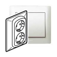   Galea Life 2x2P+F aljzat biztonsági zsaluval, rugós, gyöngyház 771533