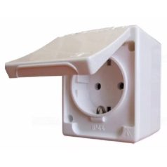 Kontállux IP44 2P+F csatlakozóaljzat fehér 083913