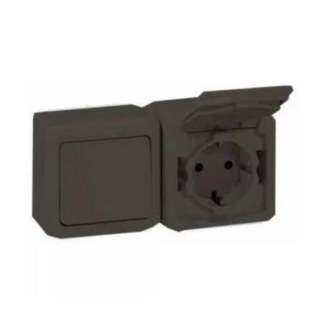 Kontállux IP44 2x2P+F csatlakozóaljzatszürke 083934