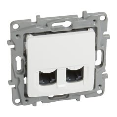 Niloé 2xRJ45 Cat.6 UTP csatlakozóaljzat, fehér 764574