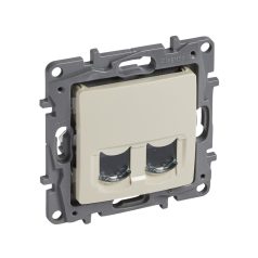 Niloé 2xRJ45 Cat6 UTP aljzat köröm nélkül bézs 664874