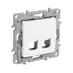 Niloé 2xRJ45 keystone adapter, fehér 664765