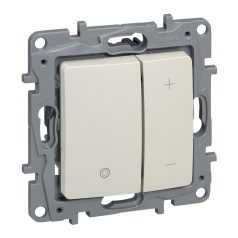   Niloé Nyomógombgombos fényerőszabályzó 40 - 400W (izzó, halogén), köröm nélkül, bézs 665215