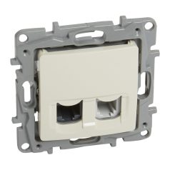 Niloé RJ11 + RJ45 Cat.5 UTP csatlakozóaljzat, bézs 764670