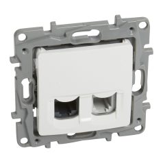   Niloé RJ45 Cat.6 UTP + 1xRJ11 csatlakozóaljzat, fehér 764572
