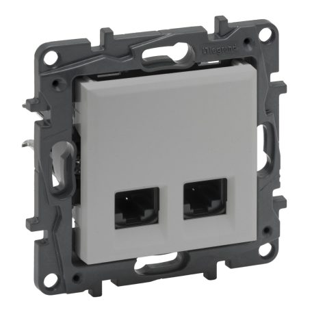 Niloé Step 2xRJ45 Cat.6 UTP aljzat, alumínium 863364
